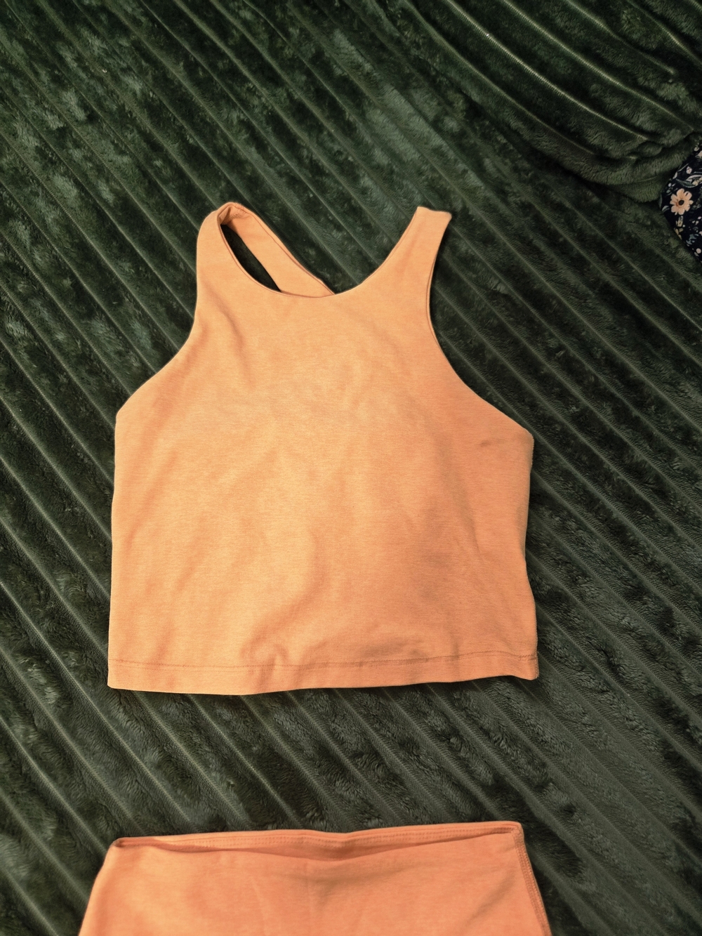 Sunset Yellow Athletic Crop Top & High-Waist Bike Shorts Set - Picture 5 of 7